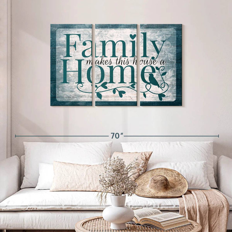 Family Home Typography Wall Sign, 28" H x 45" W