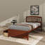 Tête de lit simple à deux tiroirs avec cadre de rangement en bois-1589082010