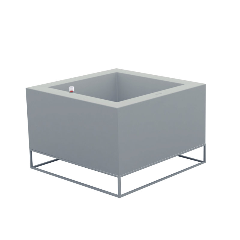 Vela Resin Pot Planter, Steel, 15.75" H x 23.5" W x 23.5" D