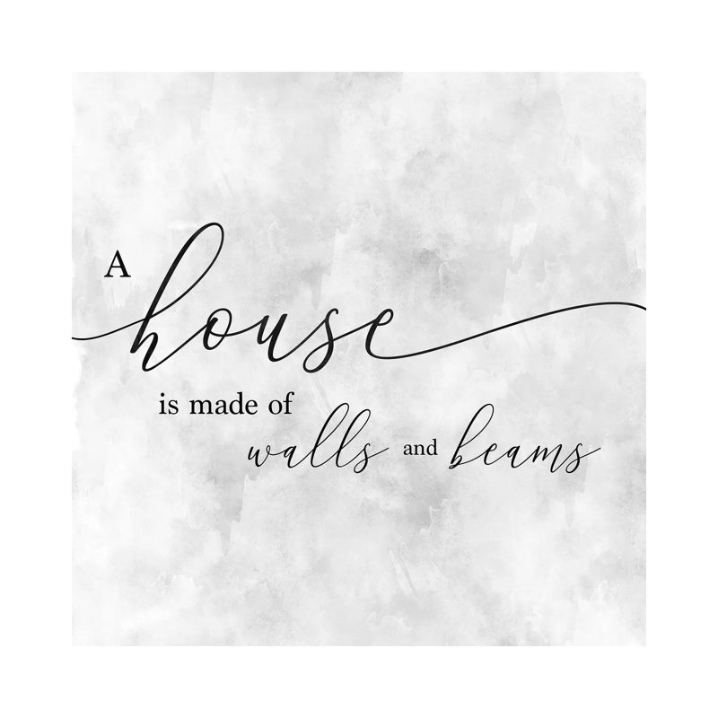 A House by CAD Designs - Wrapped Canvas Print, 93.98 cm H x 93.98 cm W x 3.175 cm D