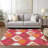 Machine-Washable Stain Polyester Resistant Geometric Area Rug-109569890