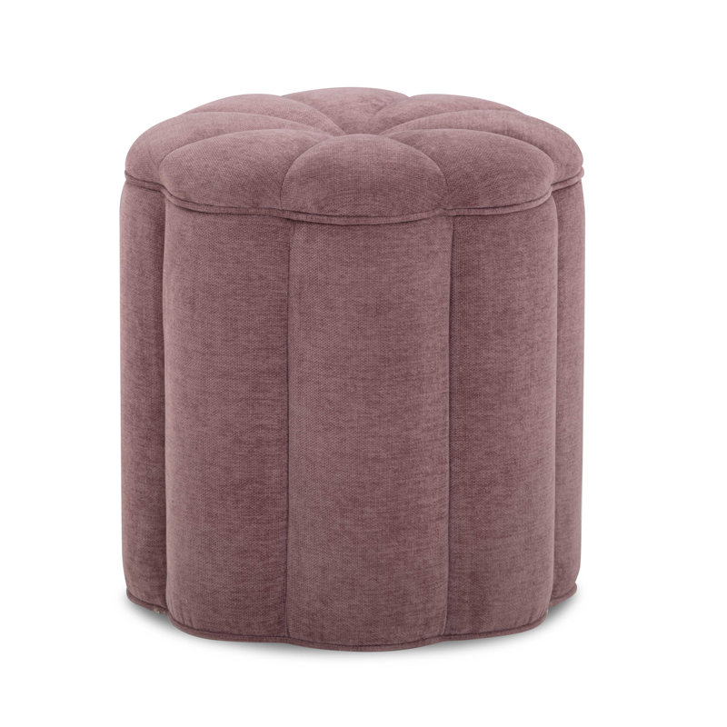 Fleur Mauve Storage Ottoman, Pink
