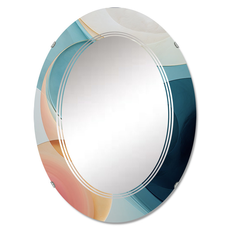 Haldir - Miroir mural moderne ovale, 30 po x 20 po
