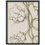 «Elegant Green Abstract Flower Blossom Floral Botanical Style», affiche rustique encadrée-109747418-109747420
