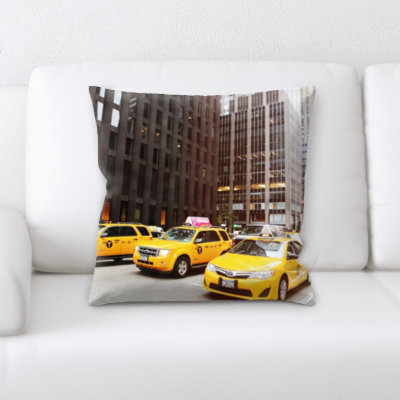 Faux Leather Throw Pillow