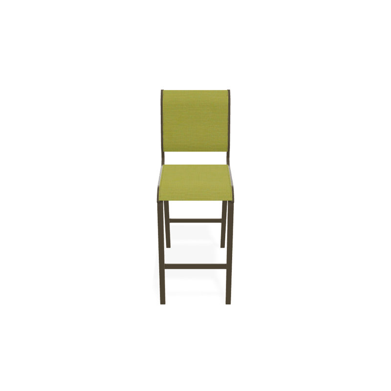Tabouret de bar 29,5 po Holna, Lime 38D Sunbrella®, Bois de plage texturé