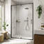 Porte de douche pivotante semi-sans cadre avec verre trempé 1/4 "-109000351-126047584