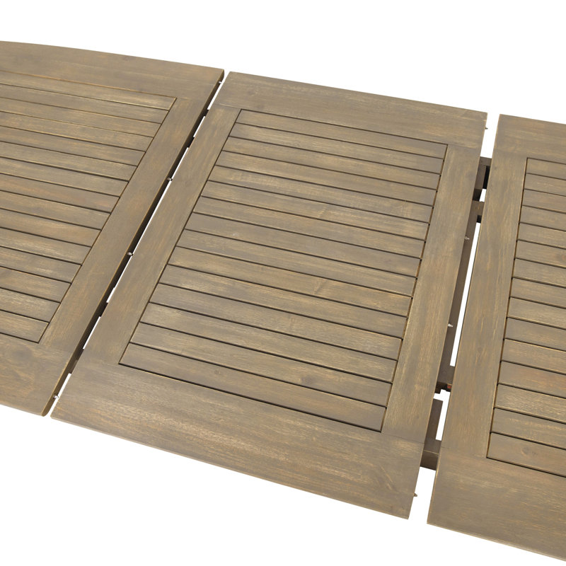 Table d'extérieur extensible en bois gris - augmentez votre espace en gris et durable