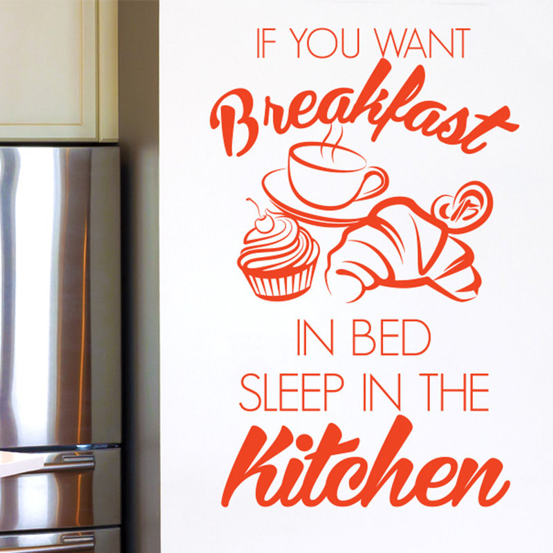Food & Beverage Non-Wall Damaging Wall Decal, Orange