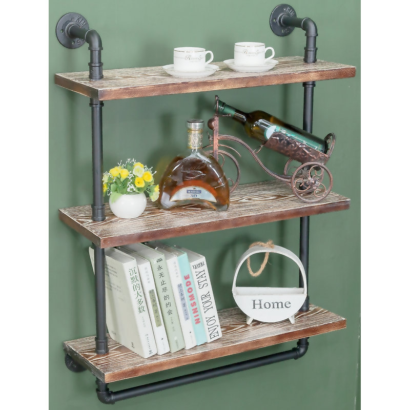3 Piece Solid Wood Accent Shelf