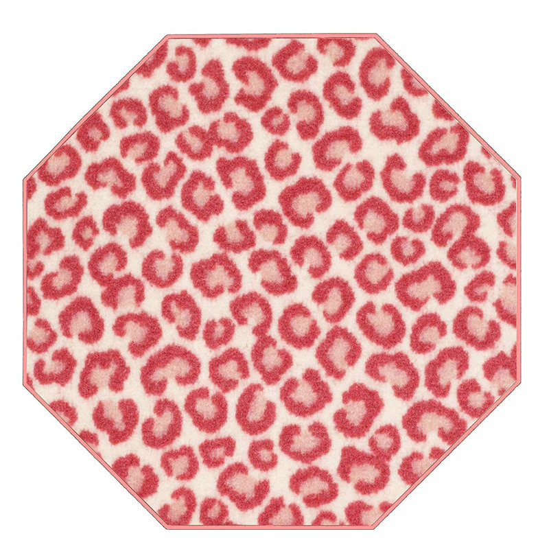 Tapis imprimé animal - guépard suspendu, Octogone 7 pi