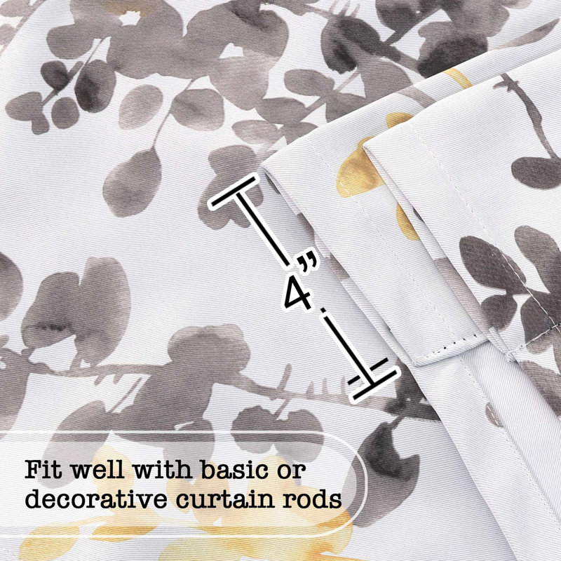 Blackout Tie Up Curtain - Thermal Insulated Balloon Curtain for Small Window Adjustable Kitchen Tie Up Curtain (Rod Pocket Panel)