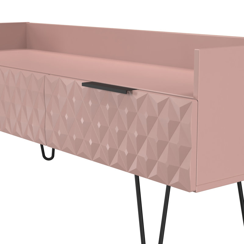 Tarkio 2 Drawer Coffee TV Unit, Pink