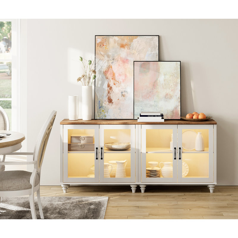 Nayana Unfinished TV Stand for TVs up to 75", White