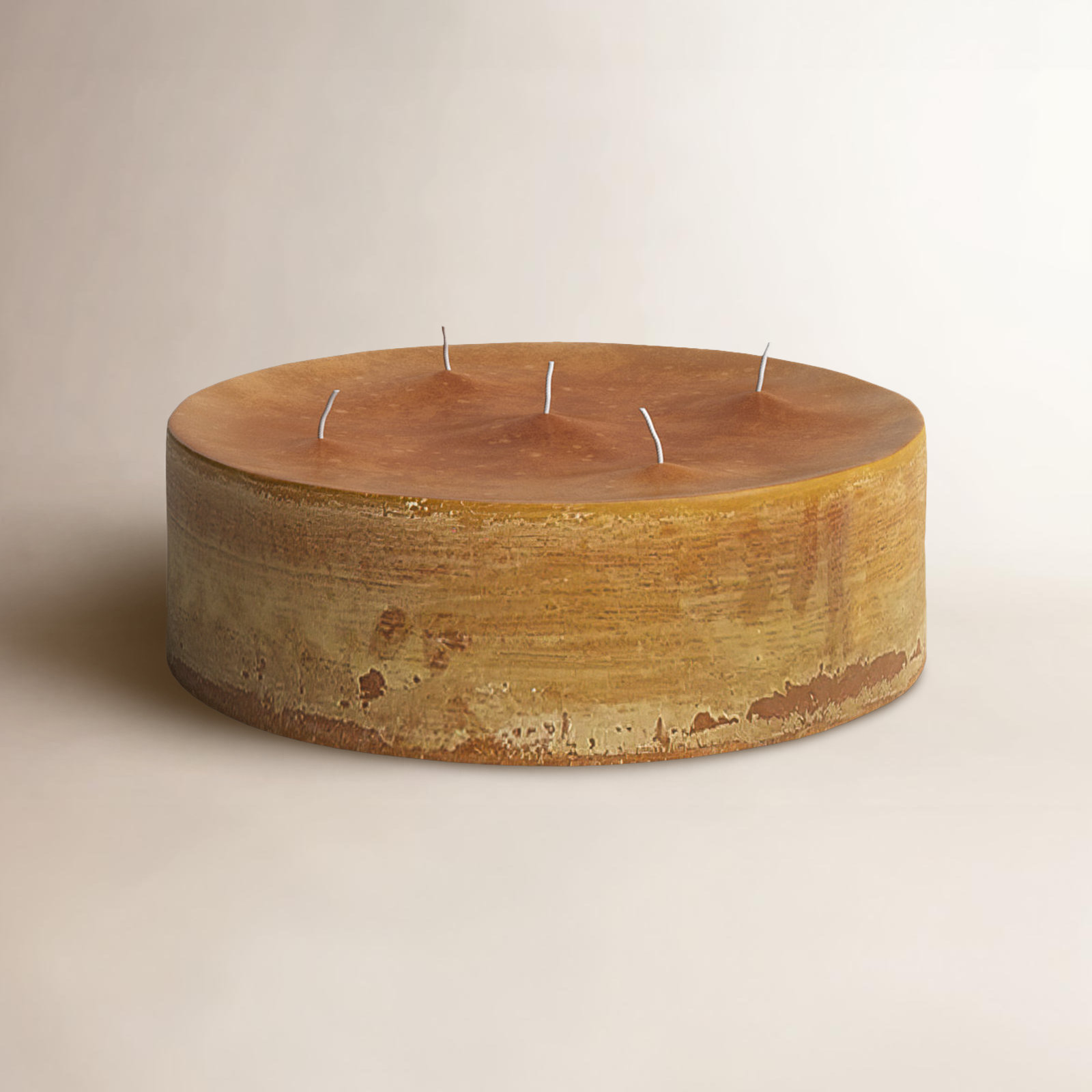Pillar Super Unscented Candle, 2.75" H x 9.05" W x 9.05" D, Chamois