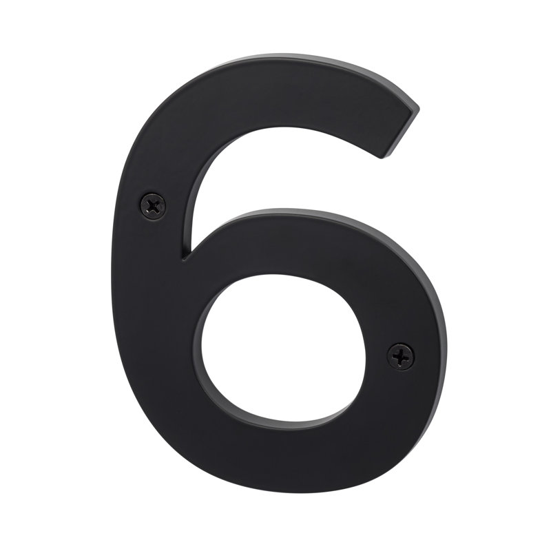 Zinc House Number 5 ", Noir mat, 6