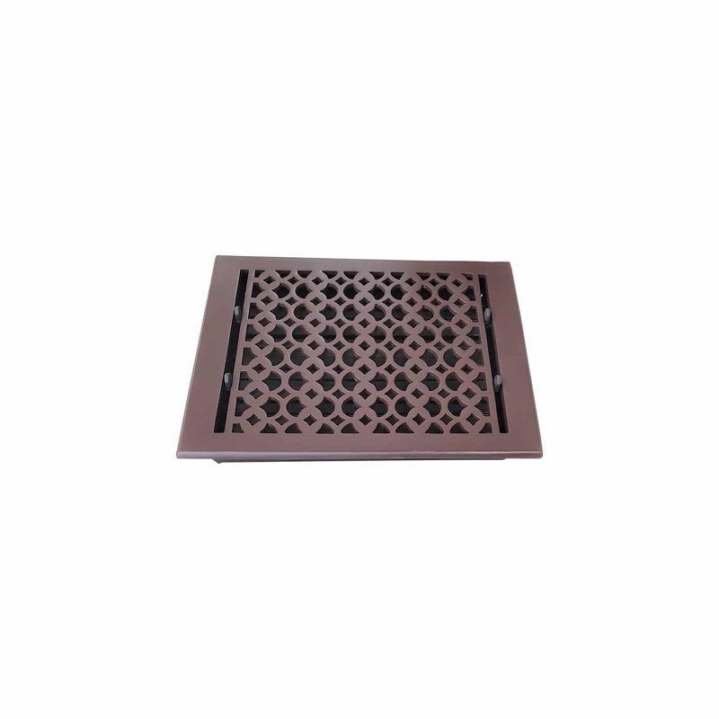 Floor Vent Cover Register with Damper Top Faceplate Outer Size, Brown, 4″ X 10″