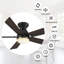 Ventilateur de plafond encastré à 5 pales 52 po avec éclairage Alceu-188163365