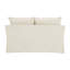 Causeuse Shane en lin beige avec 2 coussins