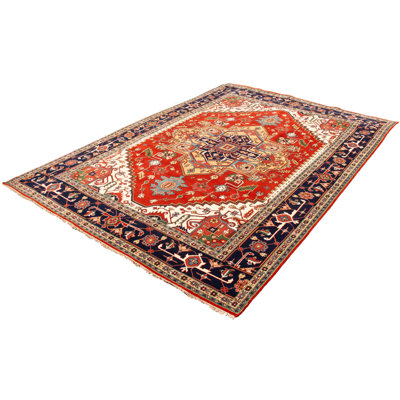 Tapis décoratif en laine noué à la main de conception unique 9 pi 7 po x 13 pi 8 po Charnessa New Age