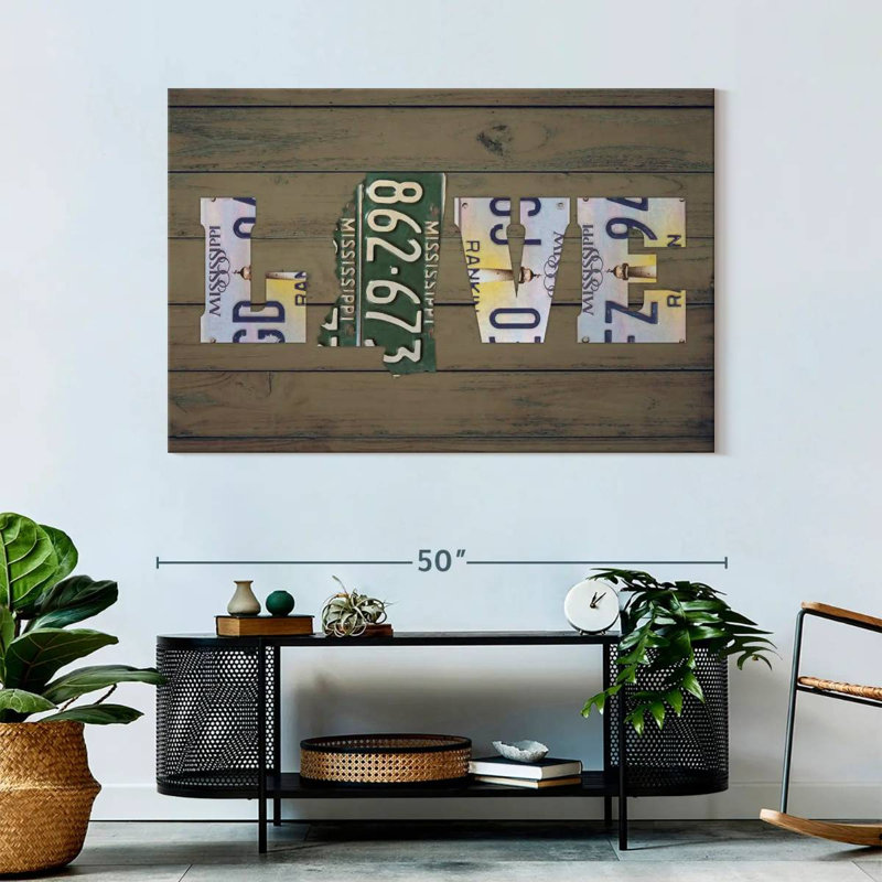 MS State Love, 32" H x 48" W