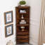 Armoire de coin en bois manufacturé brun noisette
