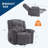 Corduroy Recliner Chair, Manual Recliner Sofa with Handle, Pillow Top Arms, Thick Padding, Side Pocket-1104073852