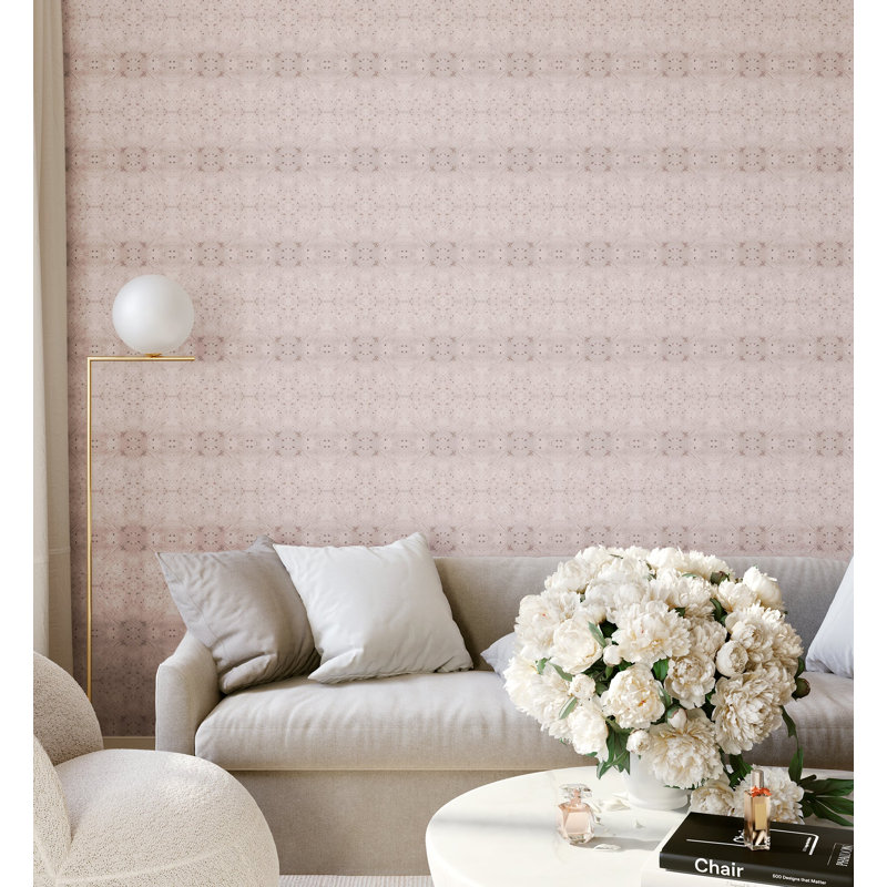 Abra Celestial Diamonds Premium Matte 10' L x 24" W Wallpaper Roll, Faux Grasscloth, Non-pasted, Copper
