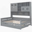 Lit de jour en bois avec lit gigogne, armoire et tablette tout-en-un-7008676-7008675