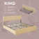 Boho Natural Rattan Storage Bed