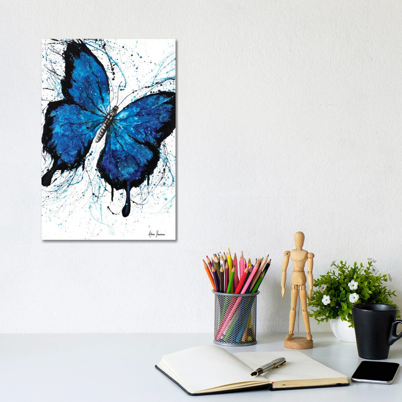 Beach Butterfly by Ashvin Harrison - Print on Canvas, Wrapped Canvas, 20.32 cm H x 30.48 cm W