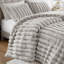 Faux Fur Bedding Sets For Modern Home, Light Gray Comforter