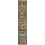 Brown Alchemy Traditional Silk Wool Blend Runner - 2'11" x 15'3"