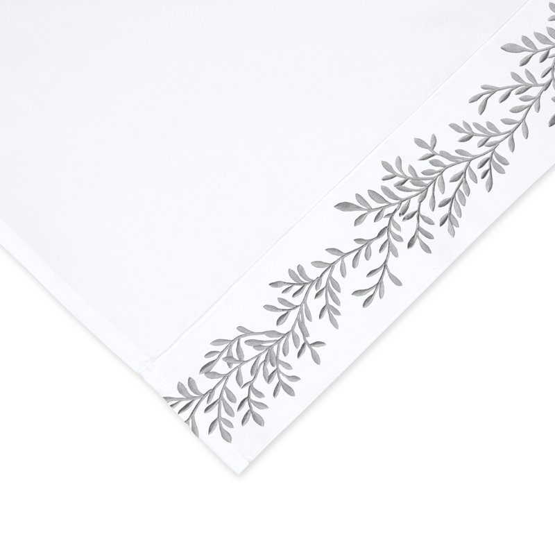 Canberra Floral Sheet Set, Queen Sheet Set with 2 Pillowcases, Gray