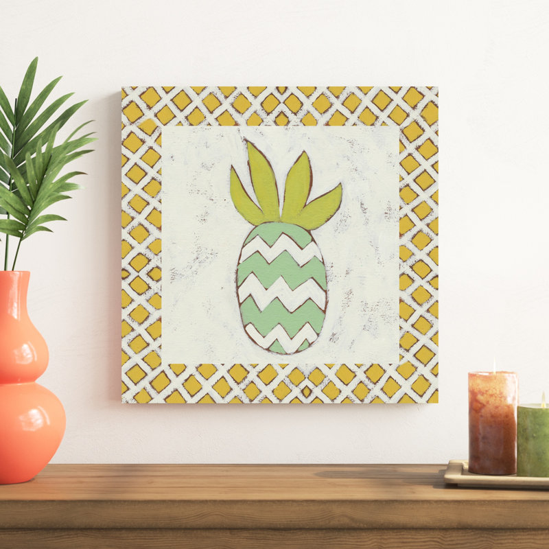 Ananas en vacances III, H 20 po x l 20 po x P 1,25 po