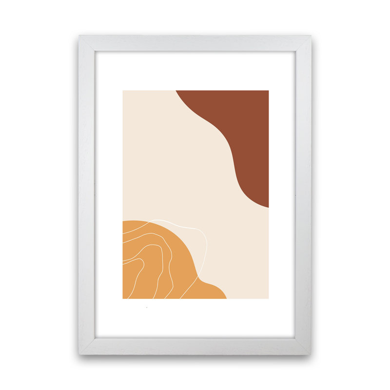 Mica Sand Abstract N27 by Pixy Paper - Print, White Framed, 42cm H x 29.7cm W x 3cm D