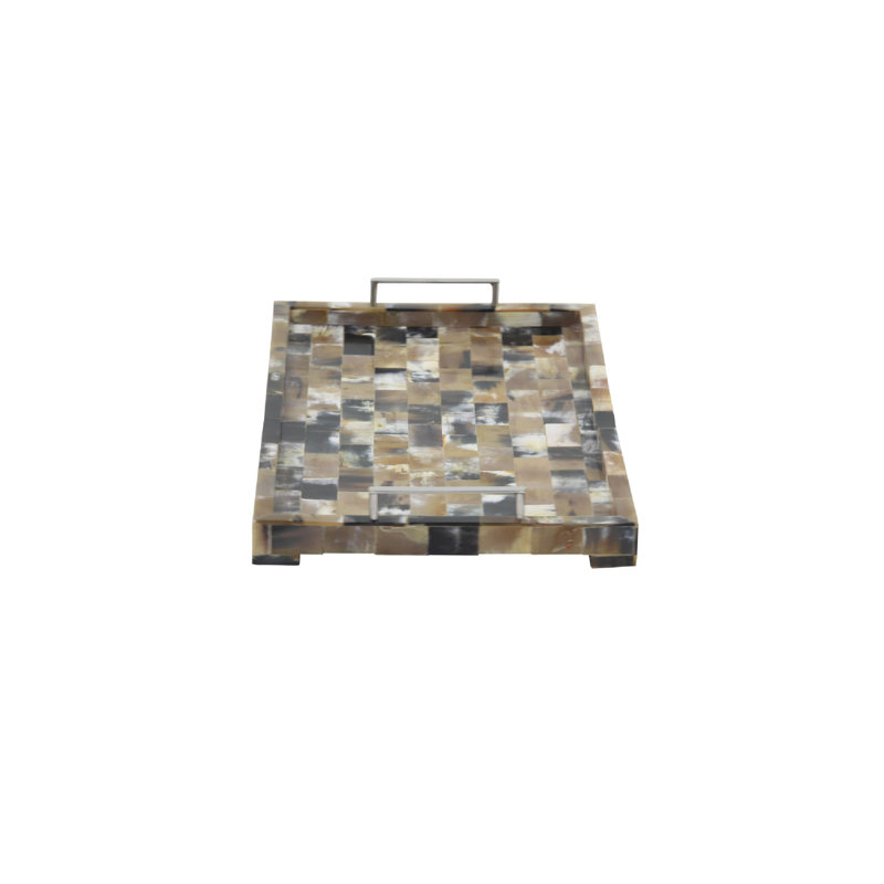 Metal Tray, Brown/Black