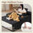 48.42'' Wide Oversized Upholstered Chaise Lounge Chair With Armrests, Pillows, And Cup Holder – No Assembly Required-1790462357