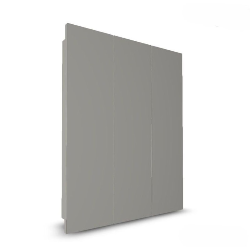 Deandre Tri-View Medicine Cabinet, 24" x 30", Flat Polished Edge