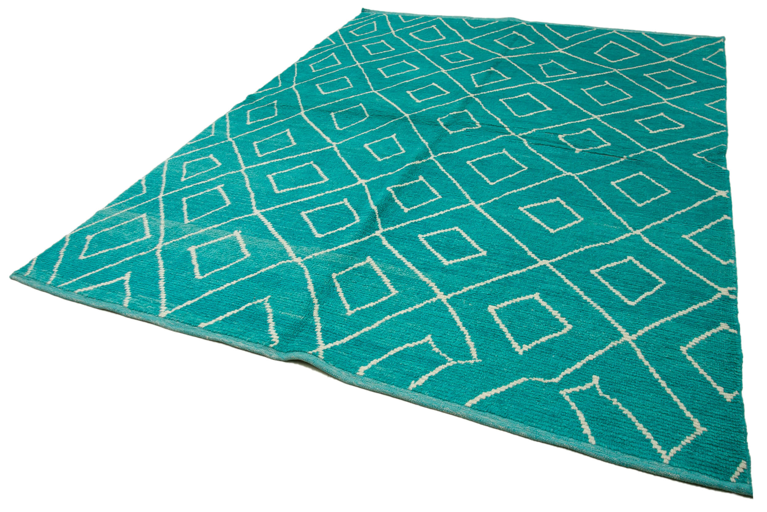 Isabelline Morocco One-of-a-Kind 7'9'' X 10'4'' Area Rug Turquoise ...