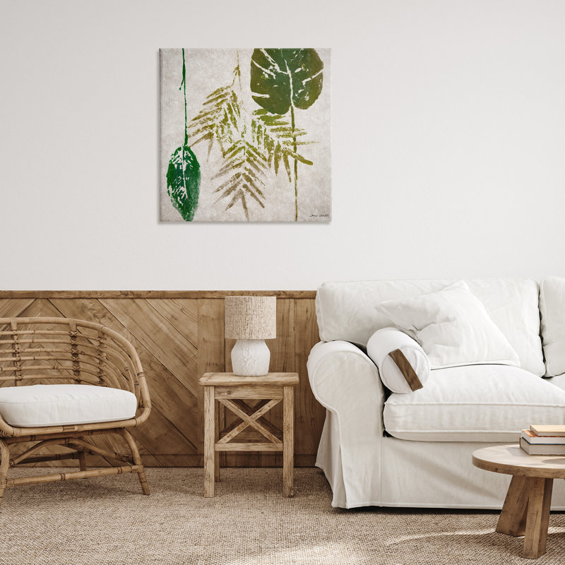 «Botanical Leaf Impressions», art mural sur toile par Lanie Loreth, H 30 po x l 30 po