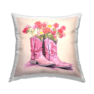 Coussin décoratif imprimé "Pink Blossom" par Andrea Haase