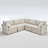 Modular Sectional Sofa Set Convertible L - Shaped 5 - Seat Reversible Rolled Arms Soft-617638740