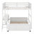 Full Over Full Bunk Bed With Built-In Desk And Storage Drawers, Wooden Bunk Bed Frame With Safety Guard Rails And Ladder-1637203946