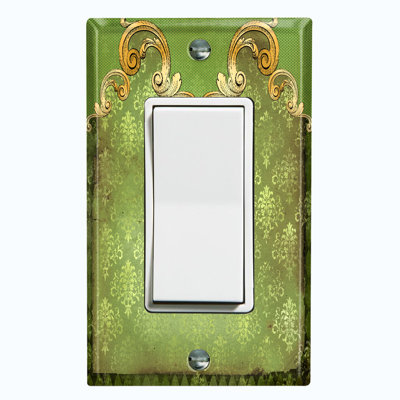 Patterned 1 - Gang Rocker Standard Wall Plate