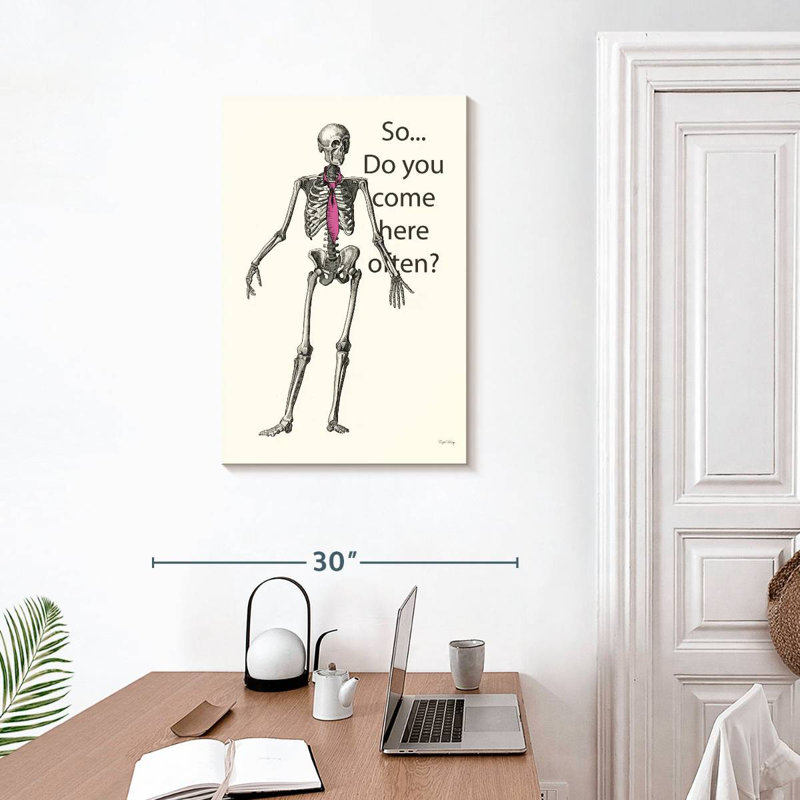 Tergel Skeleton Walks Into A Bar, 30" H x 20" W