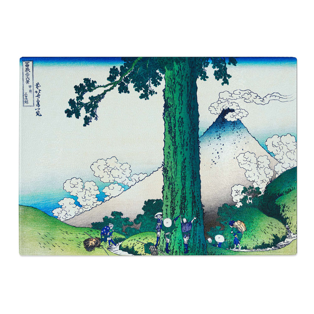 Tempered Glass Mishima Pass in Kai Province by Katsushika Hokusai Chopping Board