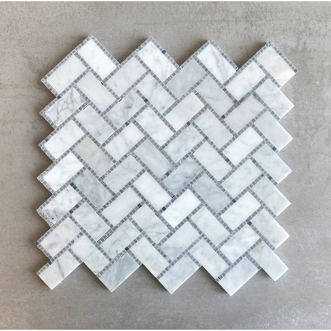 Straight Edge Natural Stone Marble Mosaic Sheet Wall Floor Use Tile ES Stone 