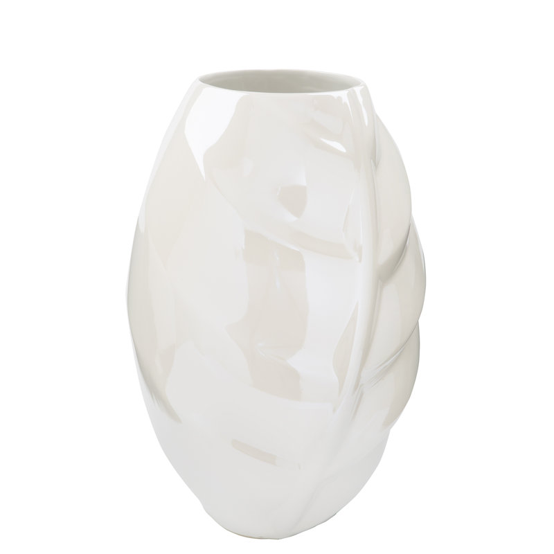 Handmade Ceramic Floor Vase, White, Large