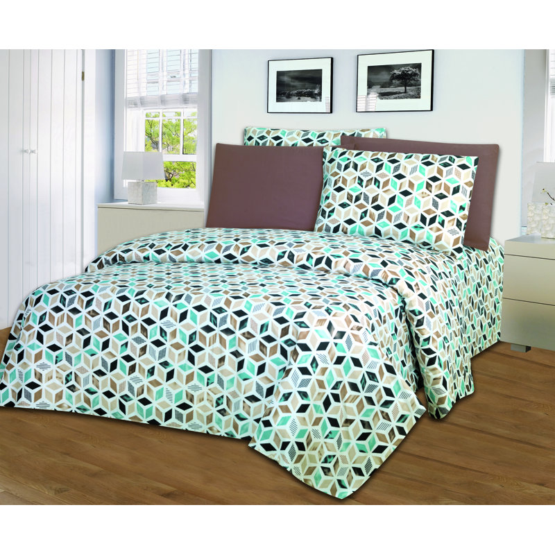 Ensemble de draps en microfibre géométrique, Simple